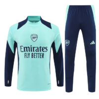 005-304 player version 24-25 Arsenal lake blue with navy blue pullover training tracksuit