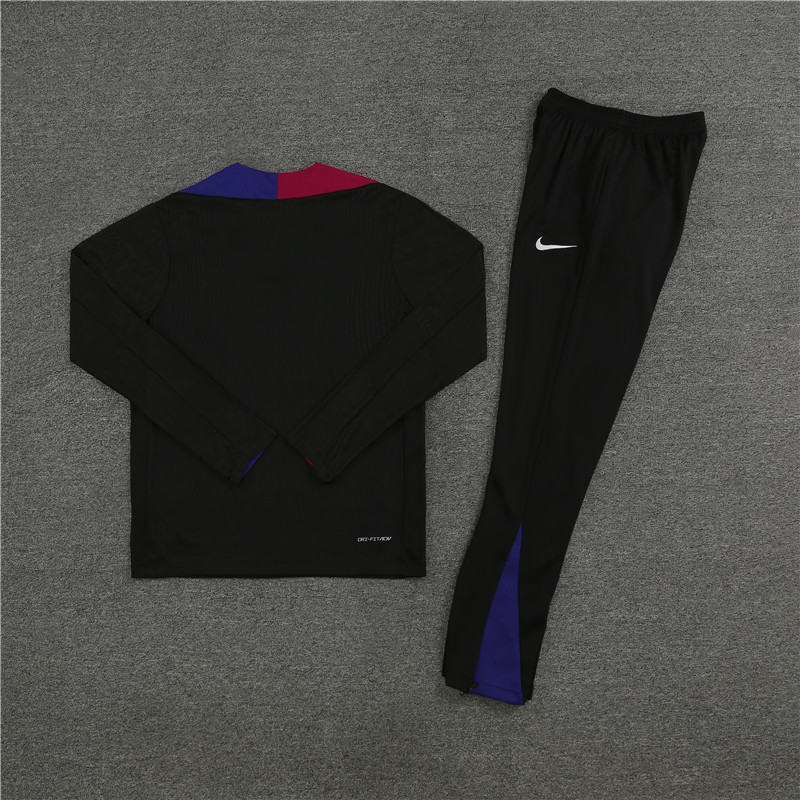 player version 24-25 Bar black half zipper training tracksuit