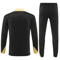 player version 24-25 Bar black with gold half zipper training tracksuit