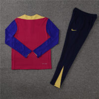 player version 24-25 Bar dark red with blue half zipper training tracksuit