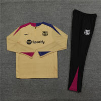 player version 24-25 Bar gold half zipper training tracksuit