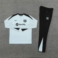 player version 24-25 Bar light gray with black half zipper training tracksuit