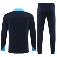 005-320 player version 24-25 Chelsea navy blue with light blue half zipper training tracksuit