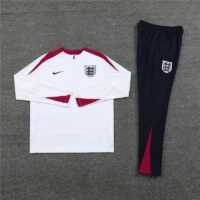 005-325 player version 24-25 England white with red half zipper training tracksuit