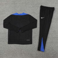 005-326 player version 24-25 France black with blue half zipper training tracksuit
