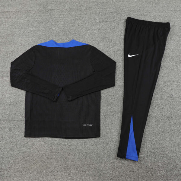 player version 24-25 France black with blue half zipper training tracksuit - Image 5