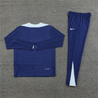player version 24-25 France navy blue with light blue half zipper training tracksuit