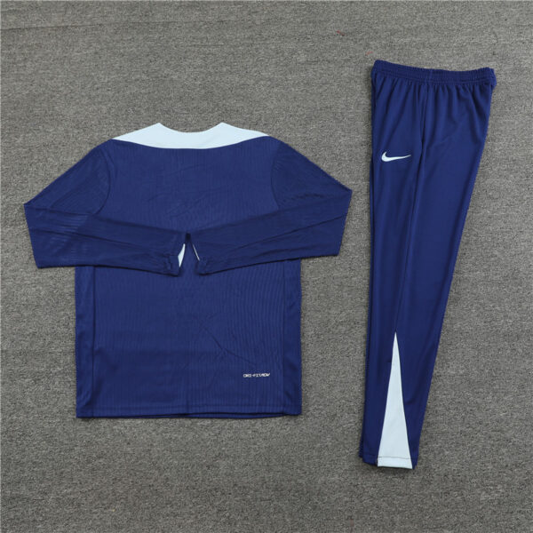 player version 24-25 France navy blue with light blue half zipper training tracksuit - Image 5