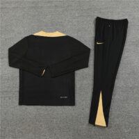 player version 24-25 PS G black with gold half zipper training tracksuit