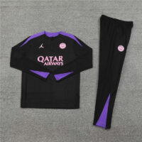 player version 24-25 PS G black with purple half zipper training tracksuit