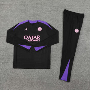 player version 24-25 PS G black with purple half zipper training tracksuit - Image 5