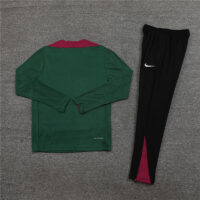 player version 24-25 PS G green with red half zipper training tracksuit