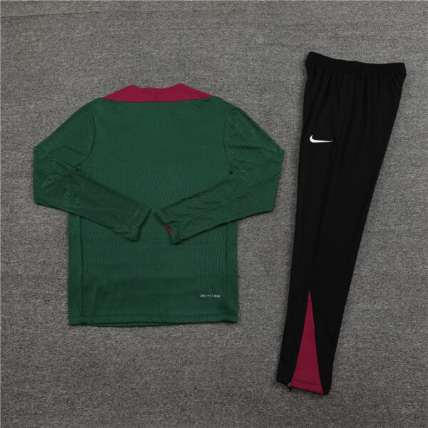 player version 24-25 PS G green with red half zipper training tracksuit - Image 5