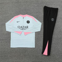 player version 24-25 PS G light gray with pink half zipper training tracksuit