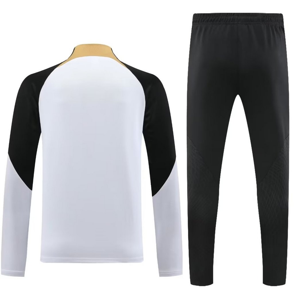 005-4 23-24 Chelsea white with black half zipper training tracksuit