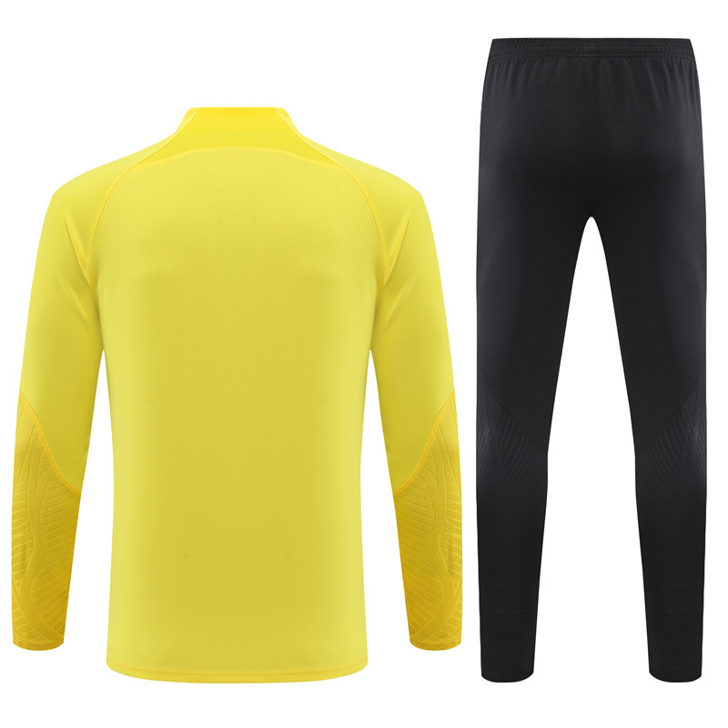 23-24 China yellow half zipper sweater tracksuit