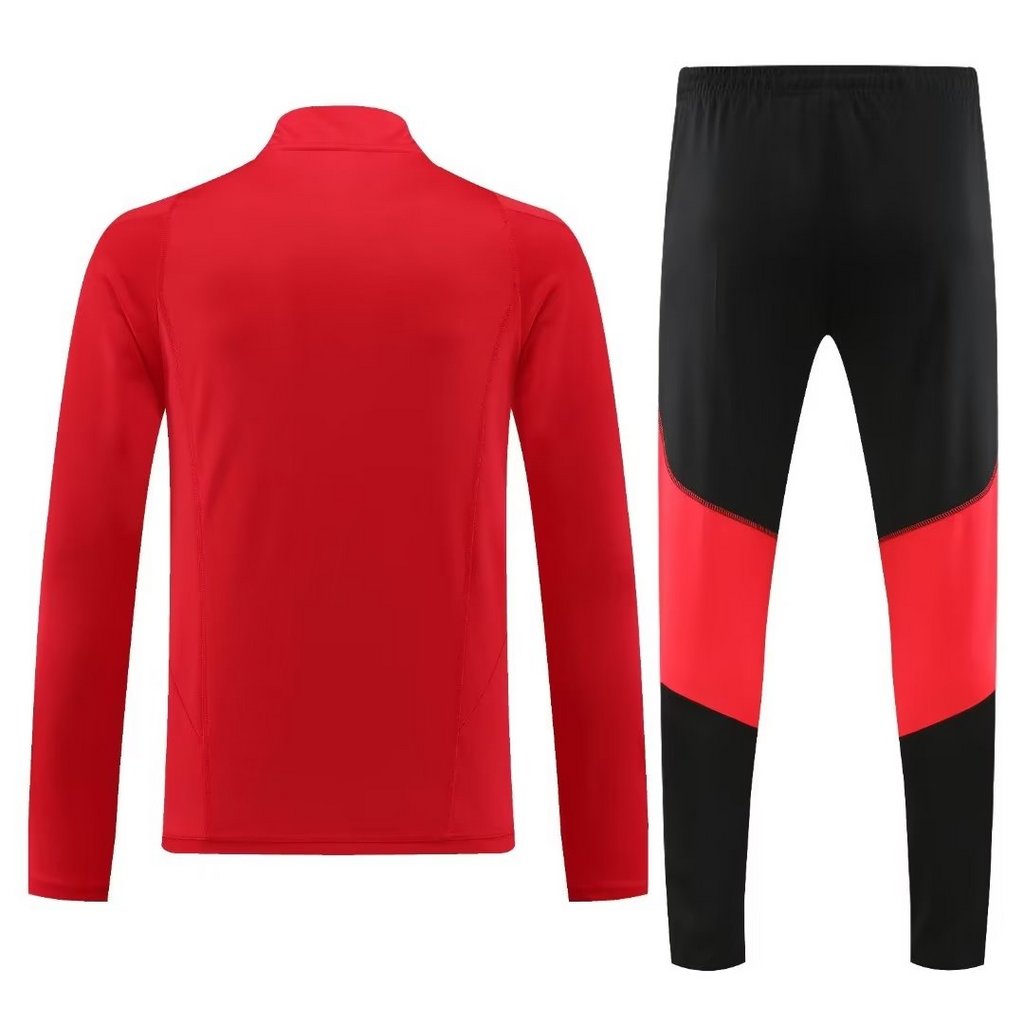 005-5 23-24 Flamengo red half zipper sweater tracksuit