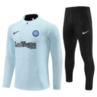 23-24 Inter light blue half zipper sweater tracksuit
