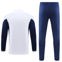 005-56 23-24 Italy white with blue half zipper sweater tracksuit