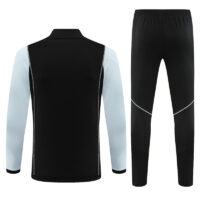 005-57 23-24 Lyon black with light blue half zipper sweater tracksuit