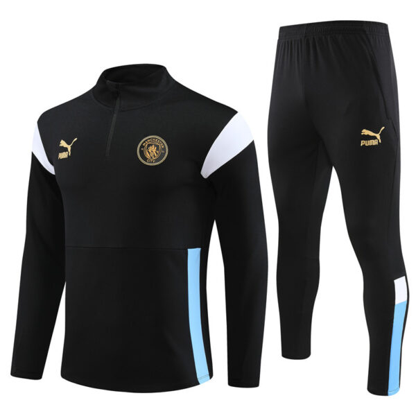 23-24 Man City black half zipper sweater tracksuit - Image 5