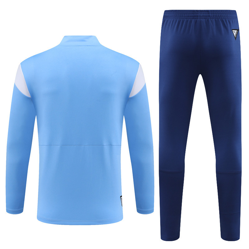 23-24 Man City light blue half zipper sweater tracksuit
