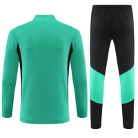 005-72 23-24 Manud green with black half zipper training sweater tracksuit