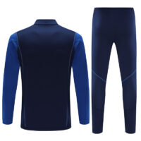 005-73 23-24 Manud navy blue with blue half zipper training tracksuit