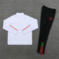 23-24 Manud white half zipper sweater tracksuit