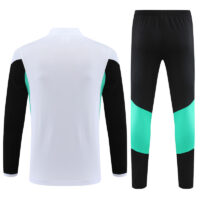 005-77 23-24 Manud white with black half zipper training sweater tracksuit