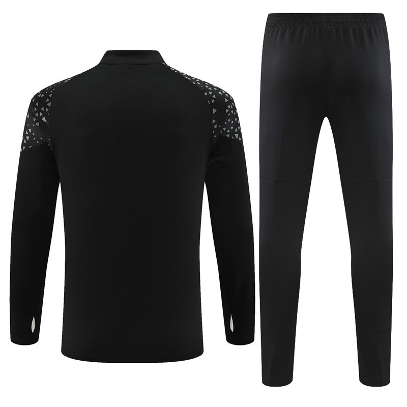 005-78 23-24 Marseille black half zipper sweater tracksuit