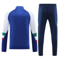 005-8 23-24 Italy blue with white half zipper sweater tracksuit