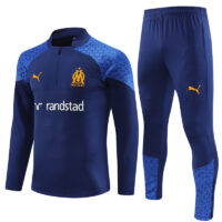 005-83 23-24 Marseille navy blue half zipper sweater tracksuit
