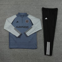 23-24 Miami light blue with gray half zipper sweater tracksuit