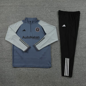 23-24 Miami light blue with gray half zipper sweater tracksuit - Image 5