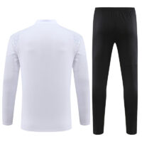 005-9 23-24 AC white with black pants half zipper sweater tracksuit