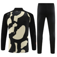 23-24 PS G Jrdan light yellow with balck half zipper sweater tracksuit
