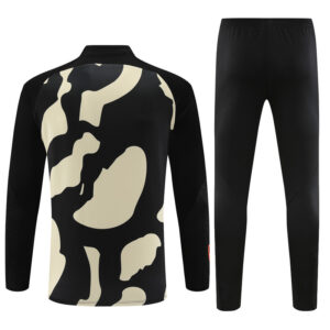 23-24 PS G Jrdan light yellow with balck half zipper sweater tracksuit - Image 5