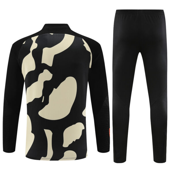 23-24 PS G Jrdan light yellow with balck half zipper sweater tracksuit - Image 5