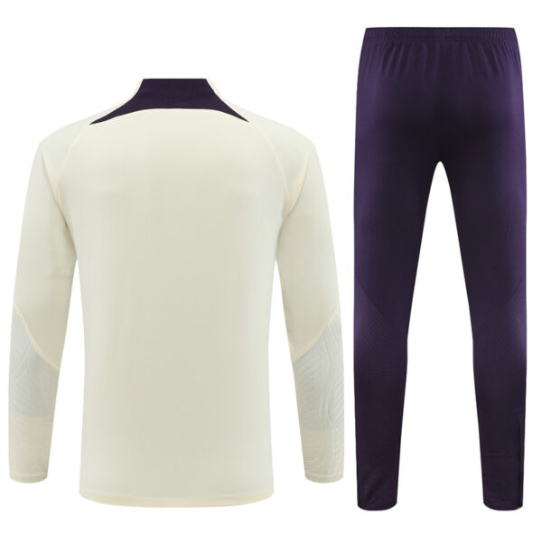 23-24 PS G beige with purple half zipper sweater tracksuit - Image 5