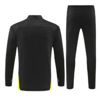 006-108 24-25 Dortmund black with yellow half zipper training tracksuit