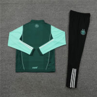 006-11 23-24 Algeria green stripe half zipper sweater tracksuit