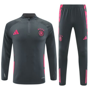 24-25 Germany dark gray with pink half zipper training tracksuit - Image 6