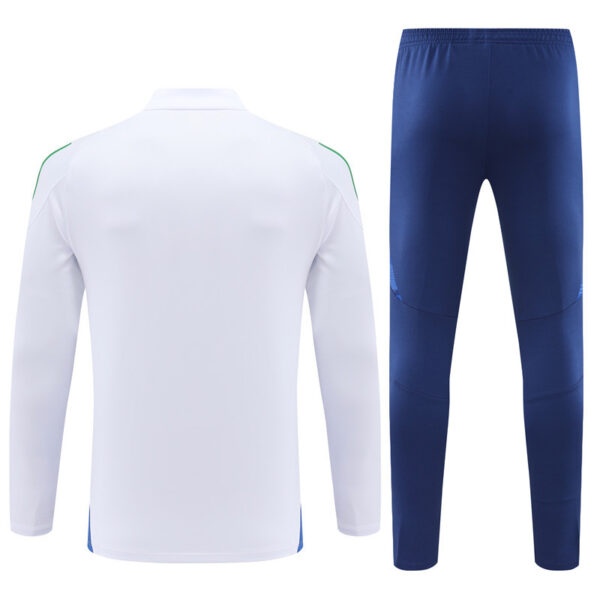 24-25 Italy white with blue half zipper training tracksuit - Image 6