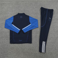 006-12 23-24 Algeria navy blue with blue stripe half zipper sweater tracksuit