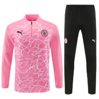 24-25 Man City pink half zipper training tracksuit