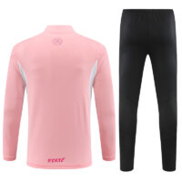 006-13 23-24 Algeria pink with white half zipper sweater tracksuit
