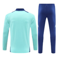 24-25 Manud light blue with navy blue half zipper training tracksuit