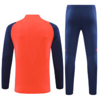 006-135 24-25 Manud orange with navy blue pullover training tracksuit