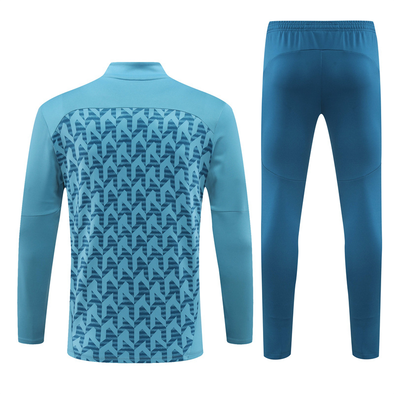24-25 Marseille camo green half zipper training tracksuit
